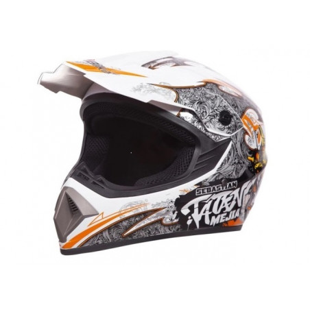 Kask CROSS ENDURO QUAD ATV Junior WL-801 KAYO White