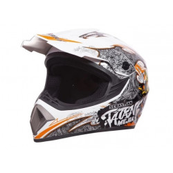 Kask CROSS ENDURO QUAD ATV Junior WL-801 KAYO White