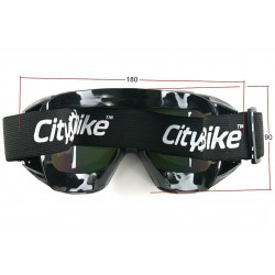 Gogle do Kasku Cross Enduro City-Bike Black Reflex