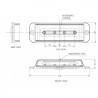 Lampa kierunkowa  stroboskop 4 LED blue R10 R65 110MM