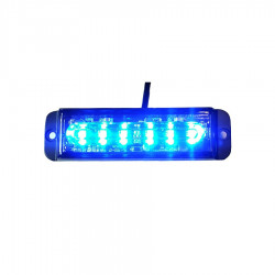 Lampa kierunkowa  stroboskop 6 LED blue R10 R65 130MM