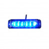 Lampa kierunkowa  stroboskop 6 LED blue R10 R65 130MM