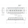 Lampa kierunkowa  stroboskop 6 LED blue R10 R65 130MM