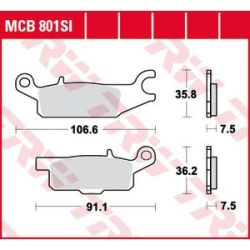 Klocki hamulcowe przód lewe Yamaha MCB801SI