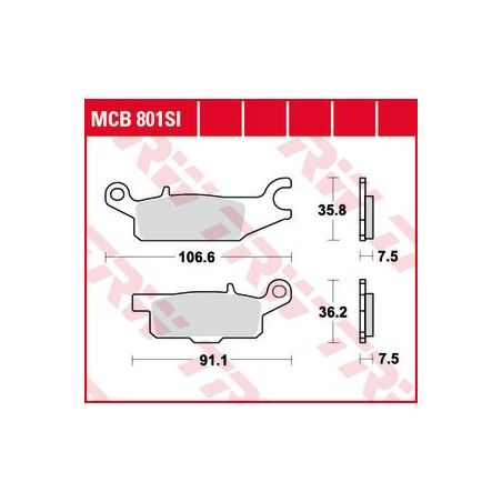 Klocki hamulcowe przód lewe Yamaha MCB801SI