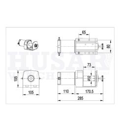 Wyciągarka Husar Winch 12v  BST 2000lbs