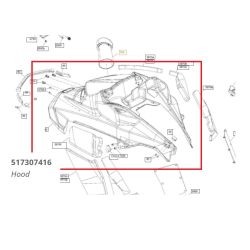 Maska Hood MXZ X 600RS  BRP 517307416
