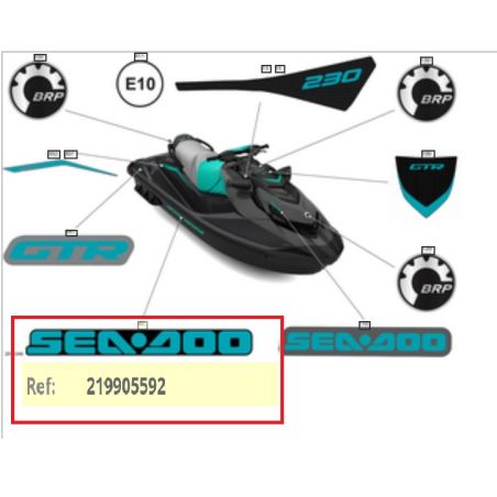Naklejka Sea-Doo GTI, GTR Reef Blue BRP 219905592