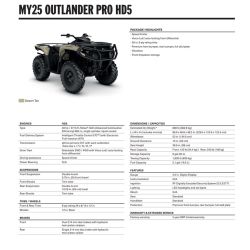 Can-Am Outlander Pro STD HD5 Desert Tan 2025