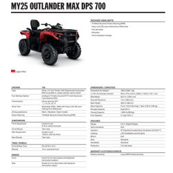 Can-Am Outlander MAX DPS 700 Legion Red 2025