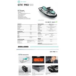 Sea-Doo GTX PRO 130 iBR White / Neo Mint 2025