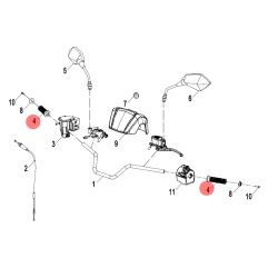 Manetka guma kierownicy Cf-moto 9DQV-100005-3000
