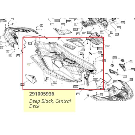 Górna część kadłuba Spark 2024- Sea-Doo BRP 291005936