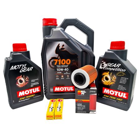 Zestaw olejowy BRP CAN AM Motul + filtr oleju K&N + świece NGK