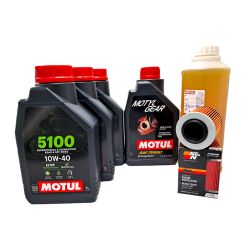 Zestaw olejowy serwisowy Motul + filtr oleju K&N do STELS 850