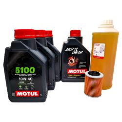 Zestaw Olejowy serwisowy Motul + filtr oleju Hiflo do Stels 850