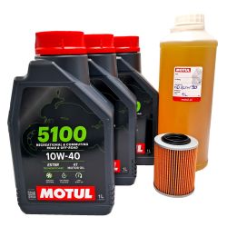 Zestaw Olejowy serwisowy Motul + filtr oleju Hiflo do CFMOTO 450 520 550 600
