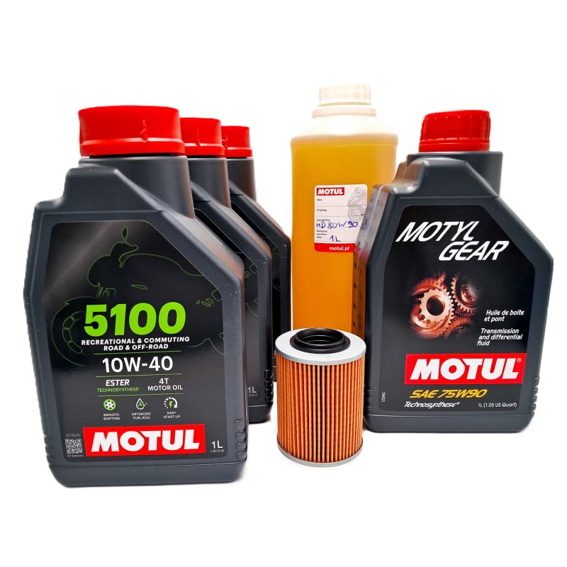 Zestaw Olejowy serwisowy Motul + filtr oleju Hiflo do CF MOTO 850 1000