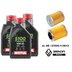 Zestaw olejowy Motul silnik + filtr OE  Benda Redstone 550