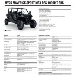 Can-am Maverick sport max dps T 1000R ABS2025 9JSC