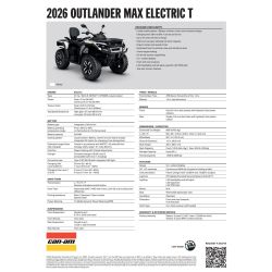 Can-Am Outlander Max electric 2026 T3b 2VTB