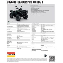 Can-Am Outlander Pro Xu T HD5 2026 1LTA T3b