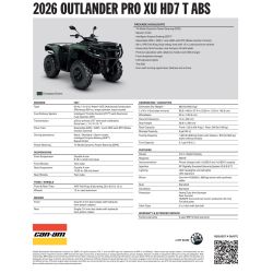 Can-Am Outlander Pro Xu HD7 T ABS 2026 1MTD T3b