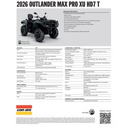 Can-Am Outlander Max Pro Xu HD7 T 2BTA T3a