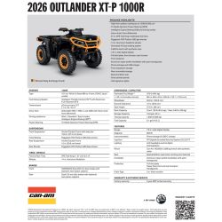 Can-Am Outlander XT-P 1000R 4HTA 2026