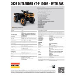 Can-Am Outlander XT-P 1000R with SAS 4HTM 2026