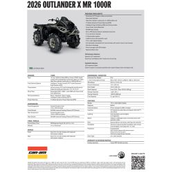 Can-Am Outlander X MR 1000R 4LTC 2026