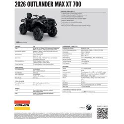 Can-Am Outlander Max XT 700 1YTD 2026