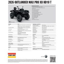 Can-Am Outlander Max Pro XU HD10 T 4XTA 2026