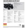 Can-Am Outlander 6x6 DPS 850 T T3b 2GTA 2026