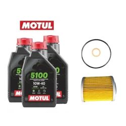 Zestaw olejowy Motul silnik + filtr OE + Uszczelki  Benda Redstone 550