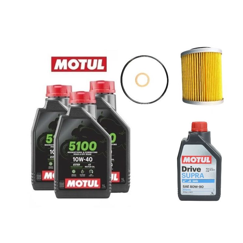 Zestaw serwisowy Motul silnik + dyfry +  filtr + uszczelki  Benda Redstone 550