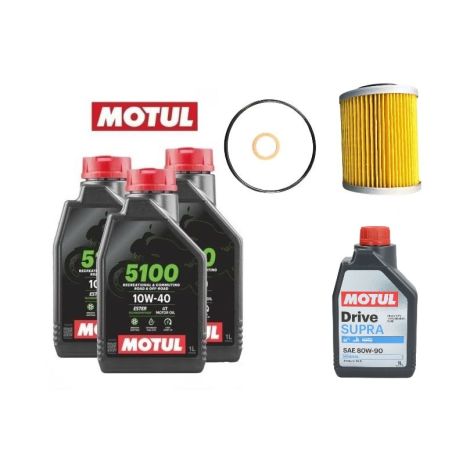 Zestaw serwisowy Motul silnik + dyfry +  filtr + uszczelki  Benda Redstone 550