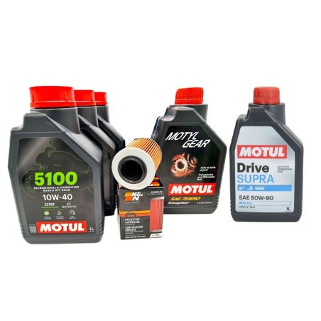 Zestaw olejowy serwisowy Motul + filtr oleju K&N do STELS 850