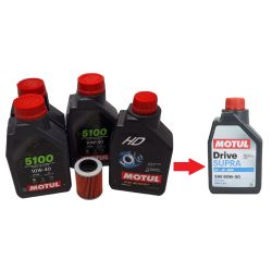 Zestaw Olejowy serwisowy Motul + filtr oleju Hiflo do CFMOTO 450 520 550 600