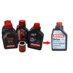 Zestaw Olejowy serwisowy Motul + filtr oleju Hiflo do CFMOTO 450 520 550 600